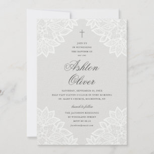 Anuncio Bautismo religioso y cristianismo vintage