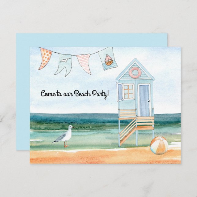 Anuncio Beach Hut Seagull y Beach Ball Fiesta (Anverso / Reverso)