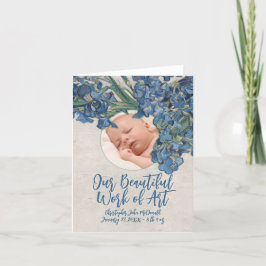 Anuncio Bebé con irios Van Gogh