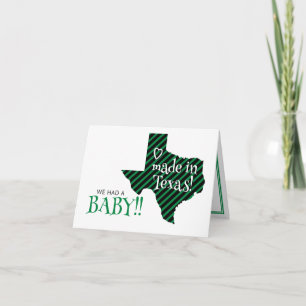 Anuncio Bebé con rayas verdes y negras hecho en Texas Foto