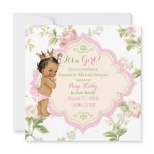 Bebé de Chica de color Rosas verdes rosados floral