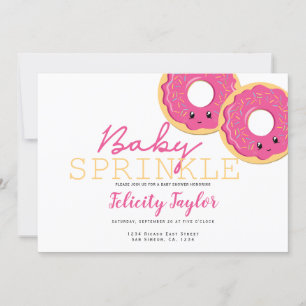 Anuncio Bebé de gemelas rosadas con sprinkles - Cumpleaños