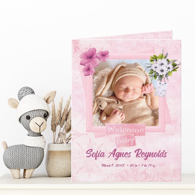 Anuncio Bebé estilo Shabby rosa (Subido por el creador)
