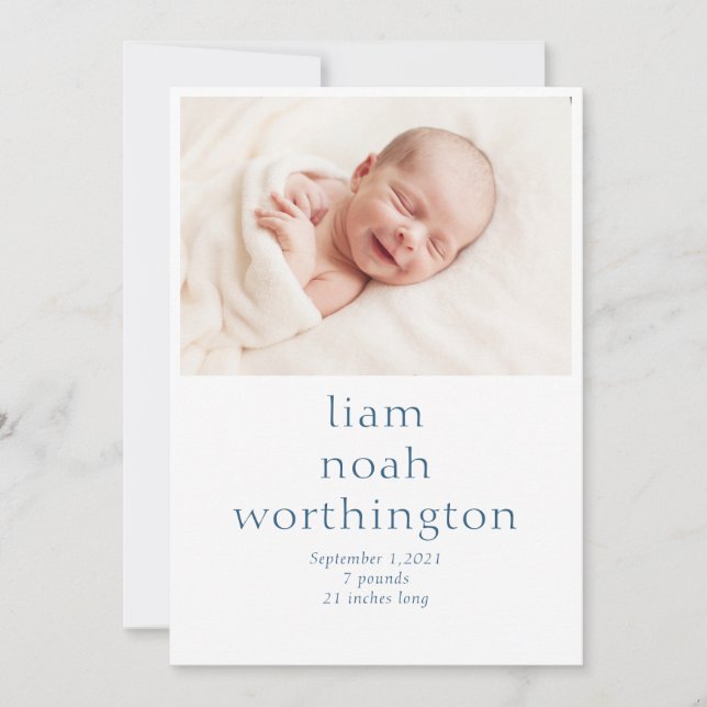 Anuncio Bebé fotográfico moderno simple (Anverso)