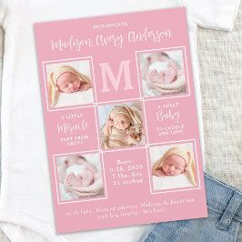 Anuncio Bebé moderno 5 Collages de fotos recién nacido de