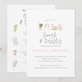 Anuncio Bebidas acuáticas brunch y soltera burbujeante