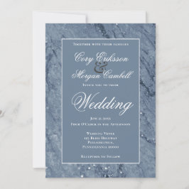 Anuncio Bello mármol azul y blanco de boda