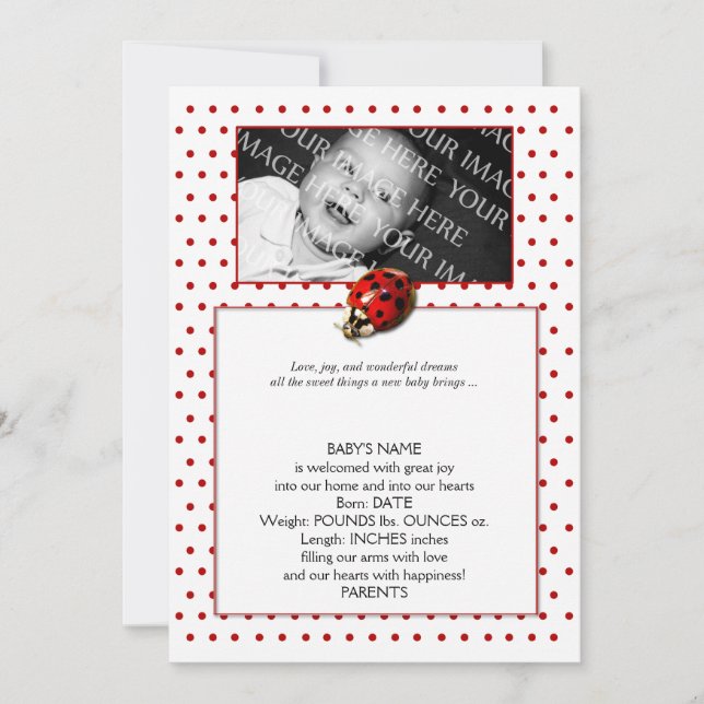 Anuncio Bicho de cola en puntos de polka rojo envuelve a l (Anverso)