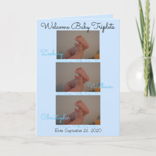 Anuncio Bienvenida Bebés Triplets Niños Insertar FOTOS