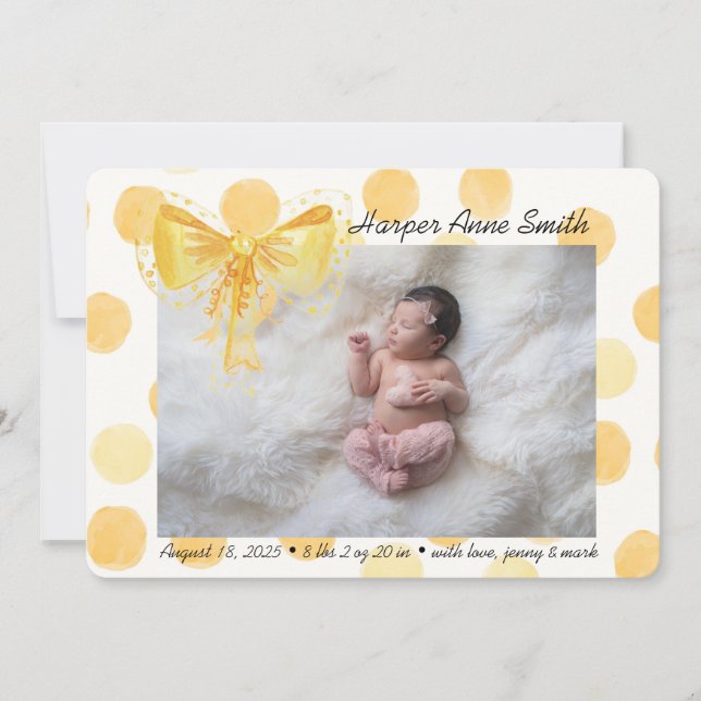 Anuncio Bienvenida Niña (Anverso)