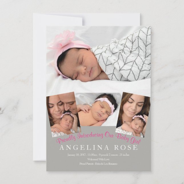 Anuncio Bienvenida Niña (Anverso)