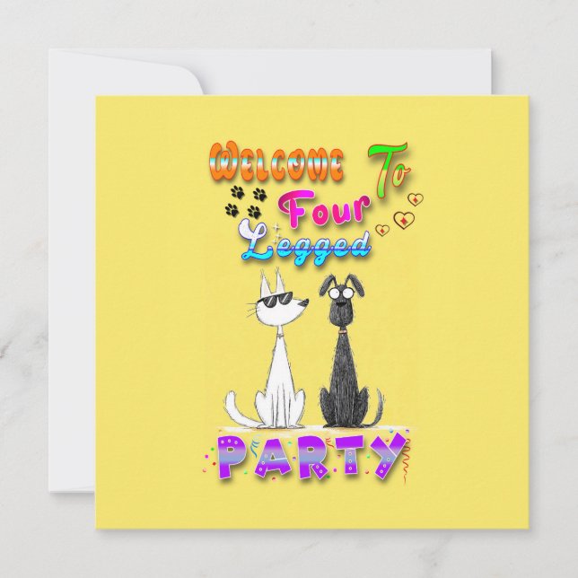 Anuncio Bienvenido a la fiesta de cuatro patas (Anverso)