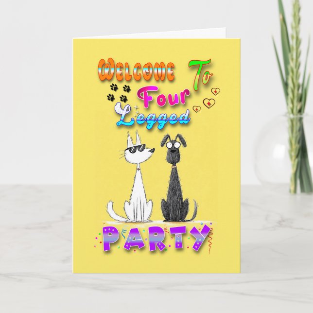 Anuncio Bienvenidos a Four Legged Party (Anverso)