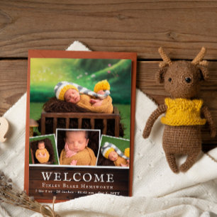 Anuncio Bienvenidos al Collage de fotos Rustic Wood