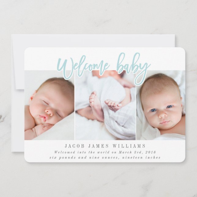 ANUNCIO BIENVENIDOS BEBÉ-AZUL (Anverso)