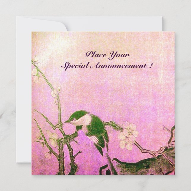 Anuncio BIRD DE PRIMAVERA MONOGRAM violeta marrón rosa (Anverso)