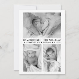 Anuncio Black And White 3 Photo Hello Nace Recién Nacido