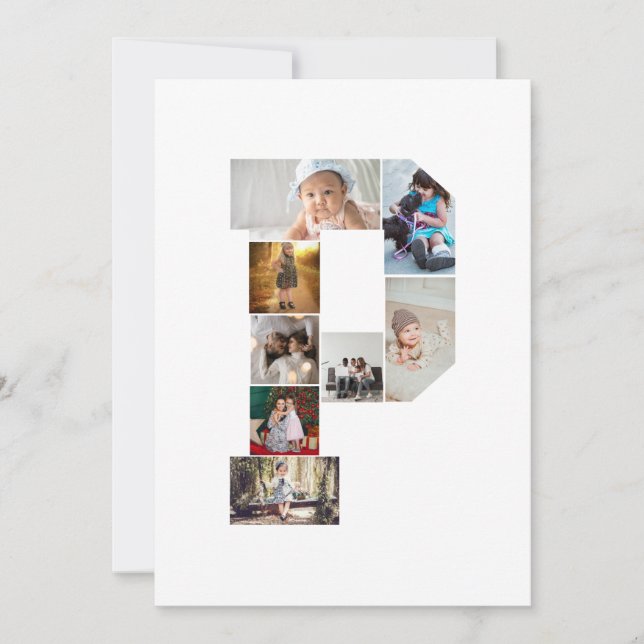 Anuncio Black and White Letter P Photo Collage (Anverso)