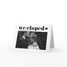 Black Retro negrita tipografía Boda Elopement
