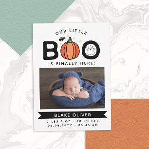 Anuncio Blanco Nuestro Pequeño Boo Finalmente Aquí Bebé de