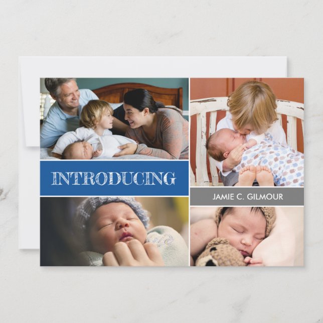 Anuncio Blue Introducing 2ᵉʳ collage de fotos de Personali (Anverso)