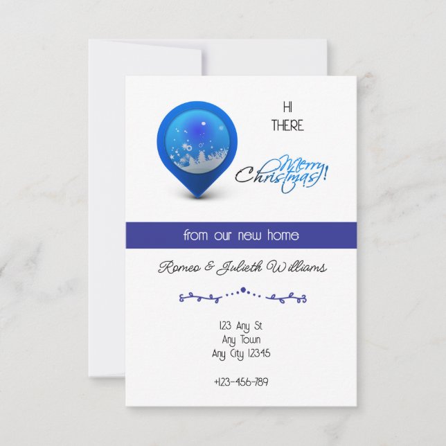 Anuncio Blue Location New Home Announcement (Anverso)