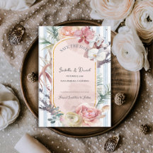 Blush Orchid Tropical Wedding Save the Date 
