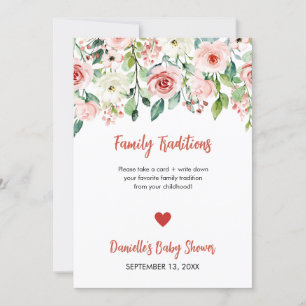 Anuncio Blush Rosa Tradiciones Familiares Baby Shower 