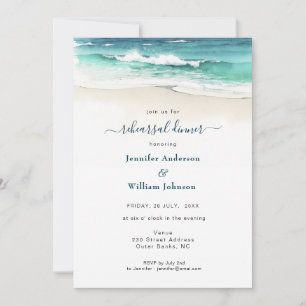 Anuncio Boda acuático azul océano  Cena