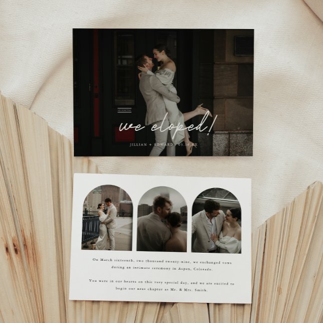 Anuncio Boda artístico de 4 fotos de escritura moderna "¡N (Subido por el creador)