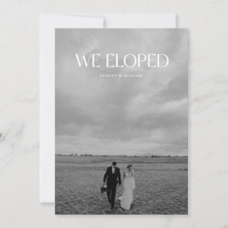 Anuncio Boda con foto en blanco y negro moderno
