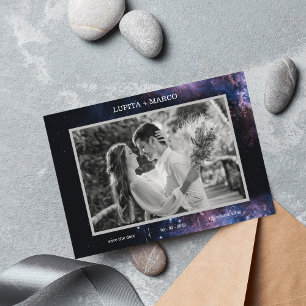 Anuncio Boda de astronomía espacial celestial salva la fec
