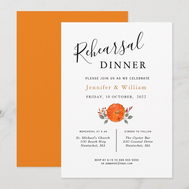 Anuncio Boda de calabaza acuática Cena de ensayo (Anverso / Reverso)