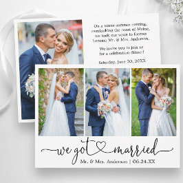 Anuncio Boda de Caligrafía Corazón Fiesta de Después de 4