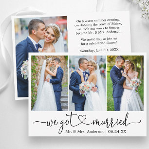 Anuncio Boda de Caligrafía Corazón Fiesta de Después de 4