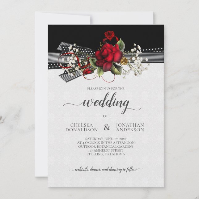 Anuncio Boda de caligrafía respiratoria de bebé de Roses R (Anverso)