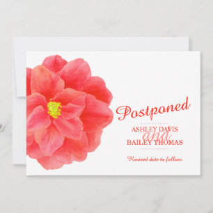 Anuncio Boda de camelia roja pospuesta cancelación