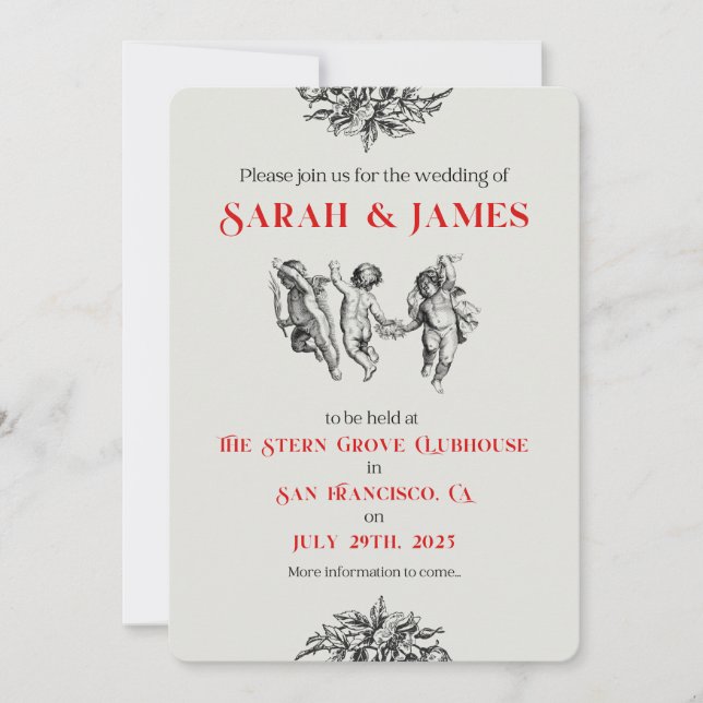 Anuncio Boda De Cherubs Salva Las Fechas (Anverso)