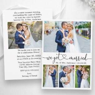 Anuncio Boda de Corazón de Caligrafía Fiesta de Después de