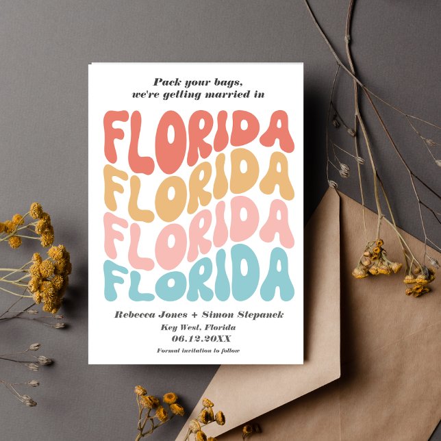 Anuncio Boda de destino de Florida Guardar la fecha (Subido por el creador)