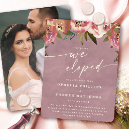 Anuncio Boda de Elopement Ophelia Pink Floral Surprise