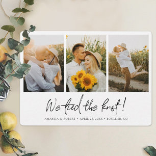 Anuncio Boda de Elopement Simple Sweet Multi Collage de fo