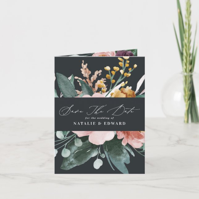 Anuncio boda de escritura elegante de color acuático moder (Anverso)