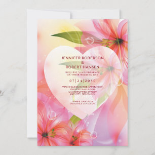 Anuncio Boda de flores rosadas Hibiscus Floral Desplome de