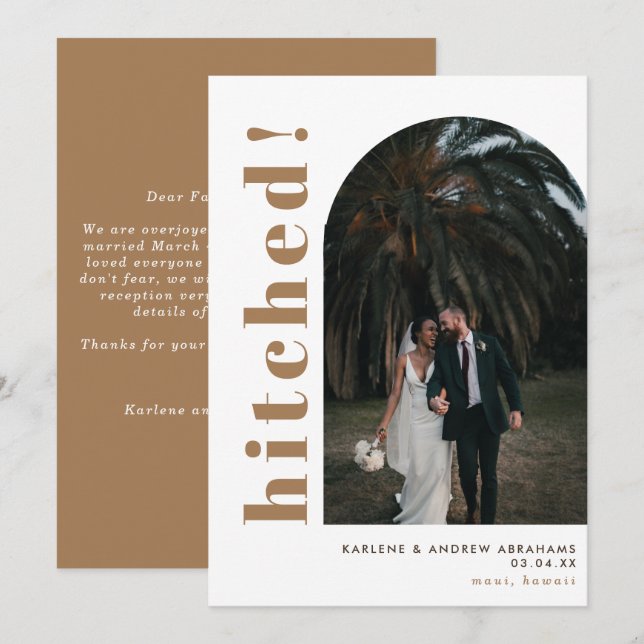 Anuncio Boda de fotografía de arco de tono de la Tierra go (Anverso / Reverso)