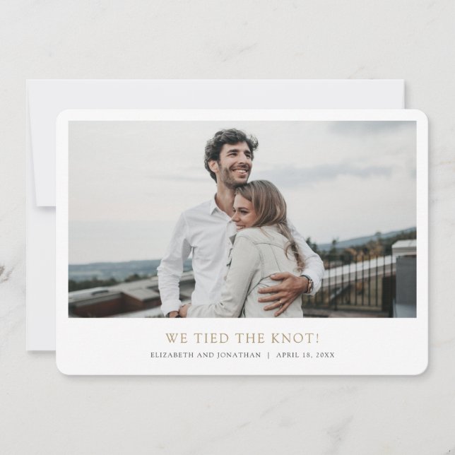 Anuncio Boda de fotografía Personalizado moderna simple An (Anverso)