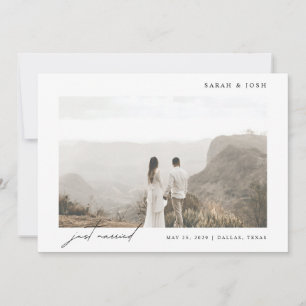 Anuncio Boda de fotografía simple y moderna con escritura 