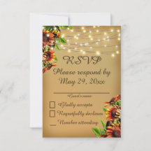 Boda de girasol RSVP