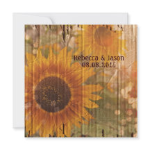boda de girasol rústico de cartón