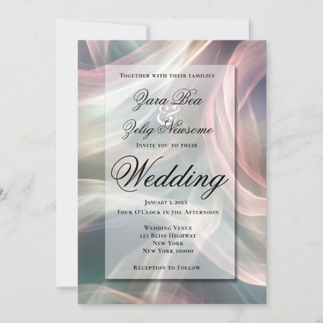 Anuncio Boda de la celebración del glamour de Año Nuevo (Anverso)